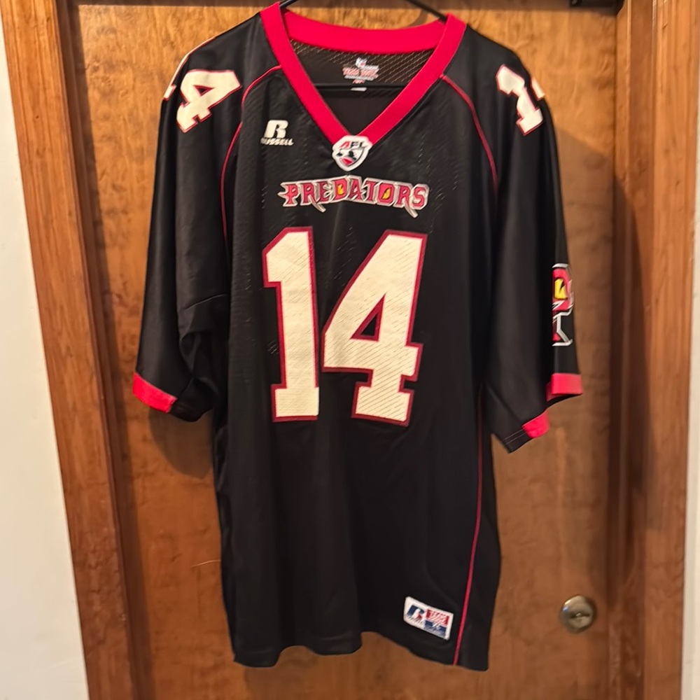 Orlando Predators Black and Red Arena Football Jersey XL